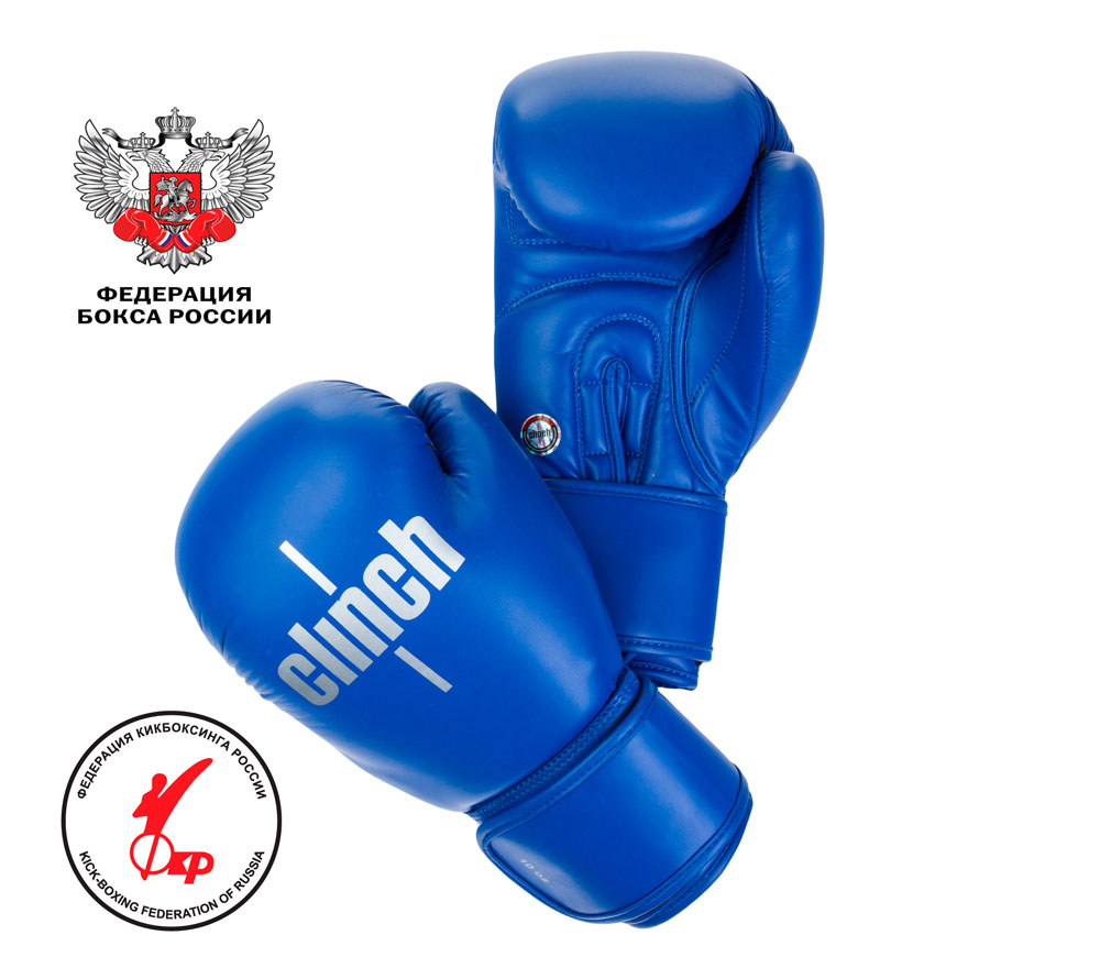Перчатки бокс Clinch Olimp Plus синий