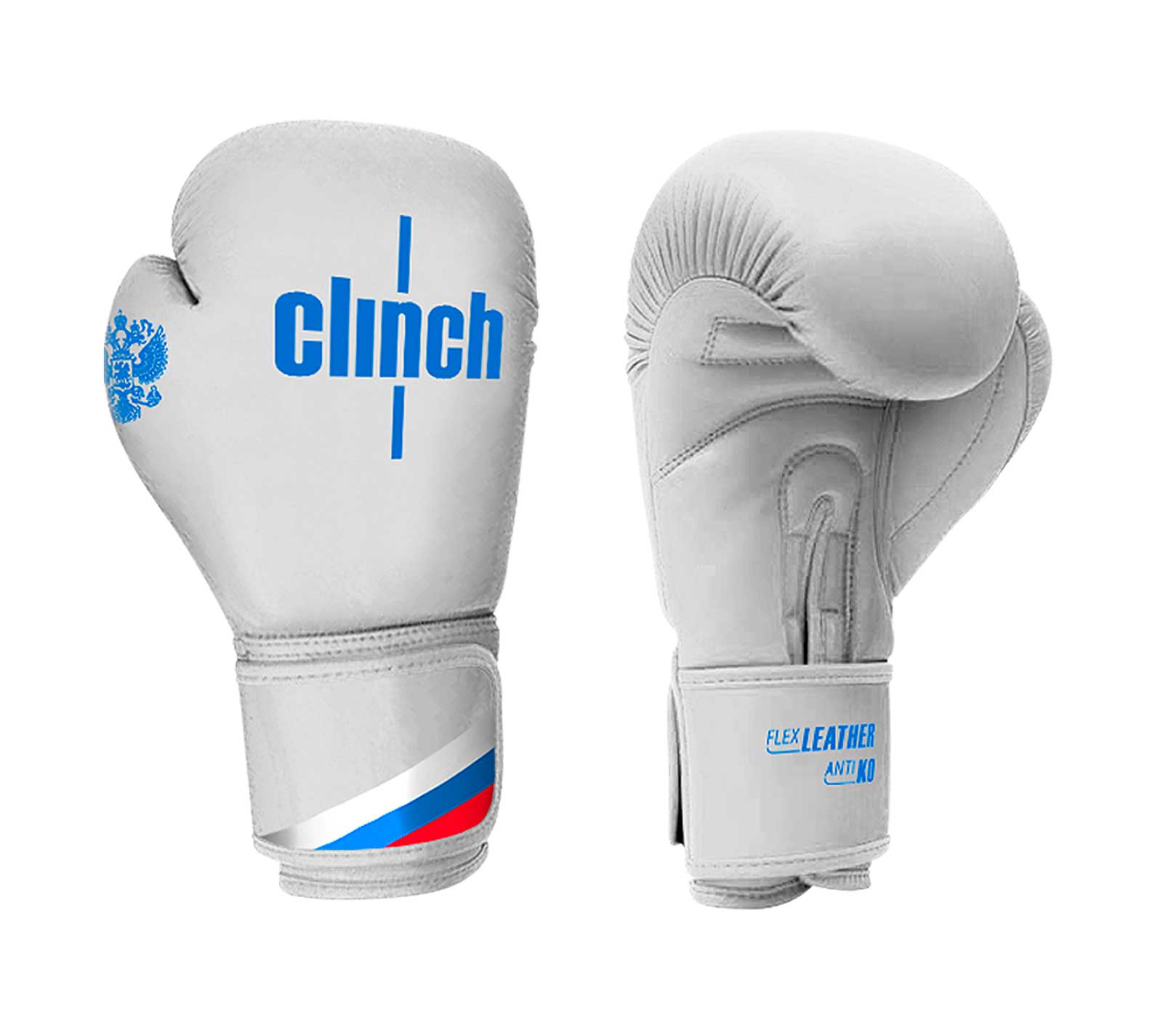 Перчатки бокс Clinch Olimp бело-синий
