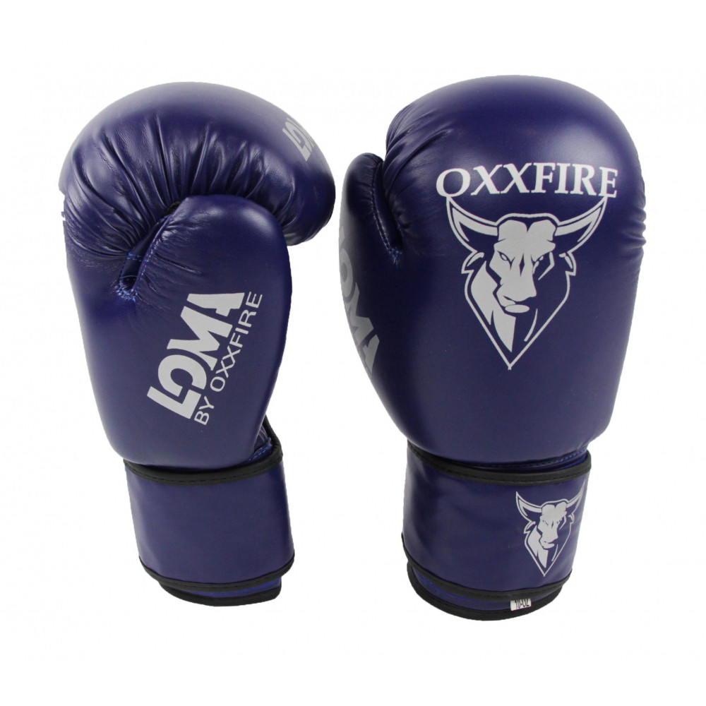 Перчатки бокс OXXFIRE LOMA DX синий/серый