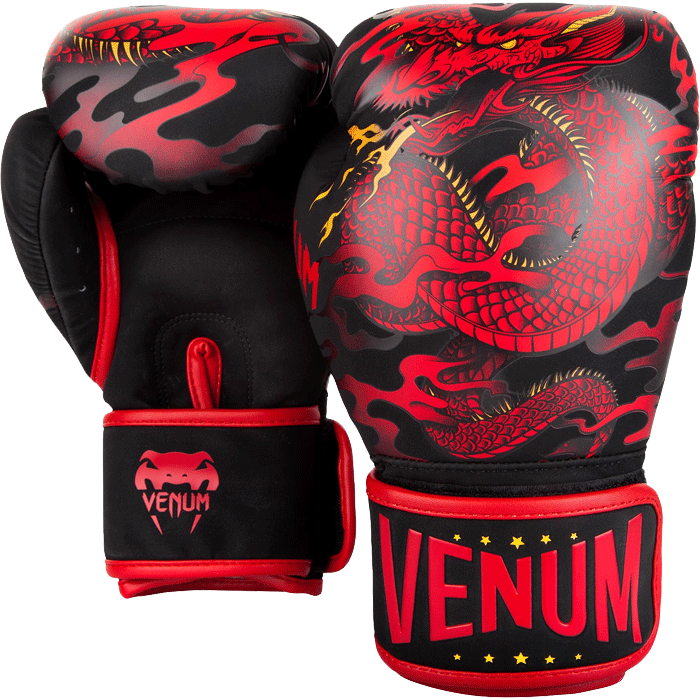 Перчатки бокс Venum Dragons Flight черный/белый