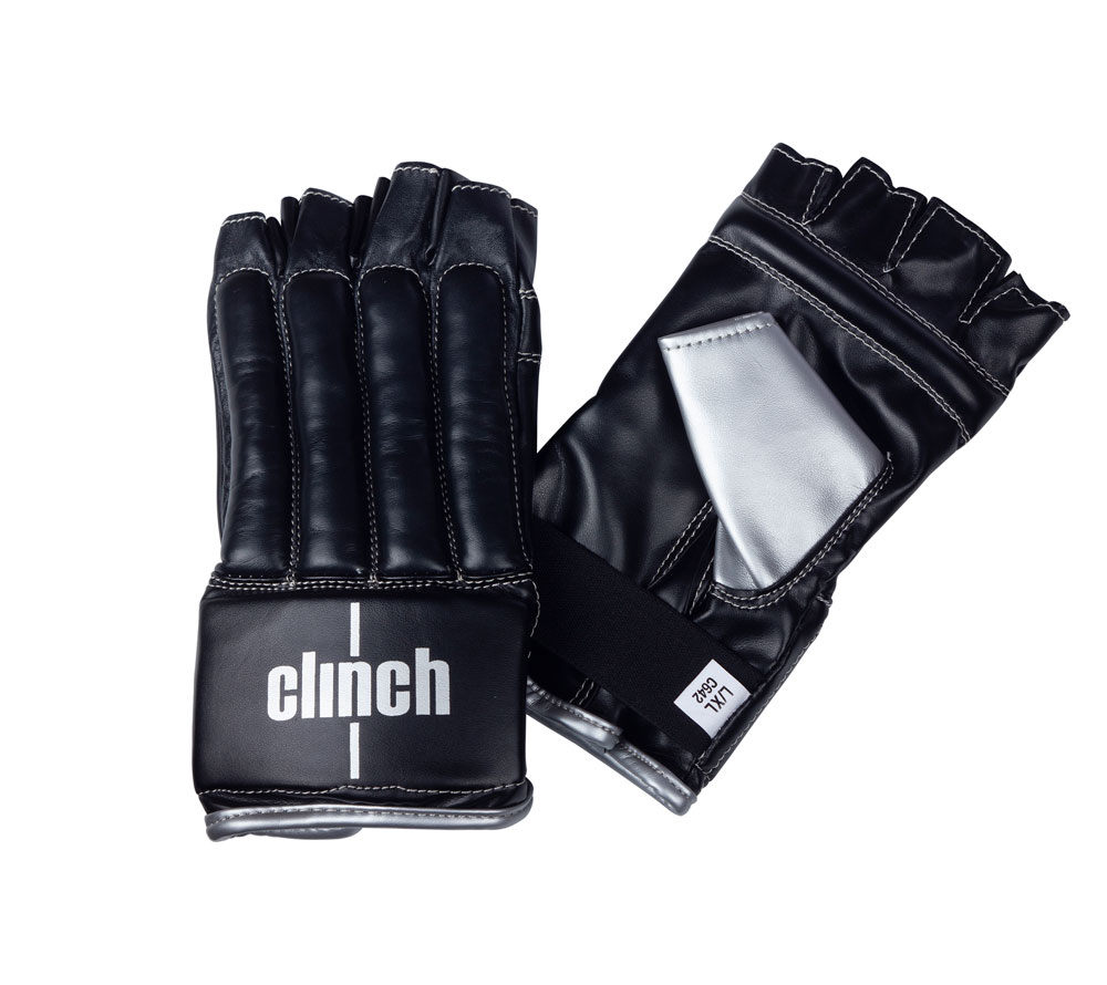 Шингарты Clinch Bag Gloves Cut Finger черно-серебристый