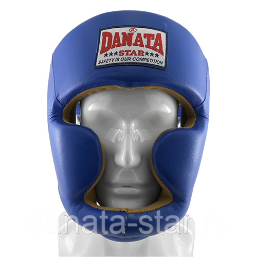 Шлем бокс Danata Star Lion  DAS-800 кожа синий